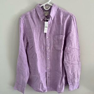 Baird McNutt Irish Linen Shirt - Slim Fit - Color is Lavender